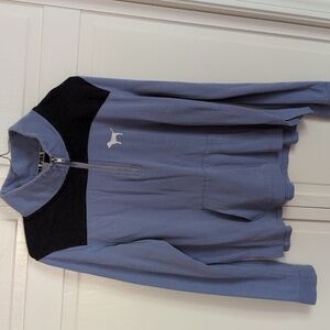 PINK purple and Black Quarter-Zip Pullover